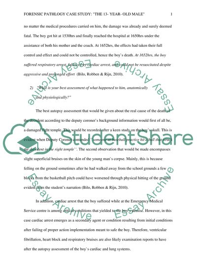 Forensic Pathology Case Study: The 13-Year-Old Male