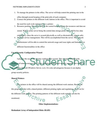 Network Implementation