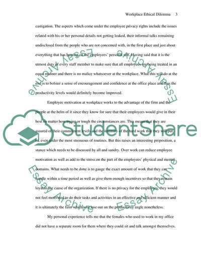 Workplace Ethical Dilemma