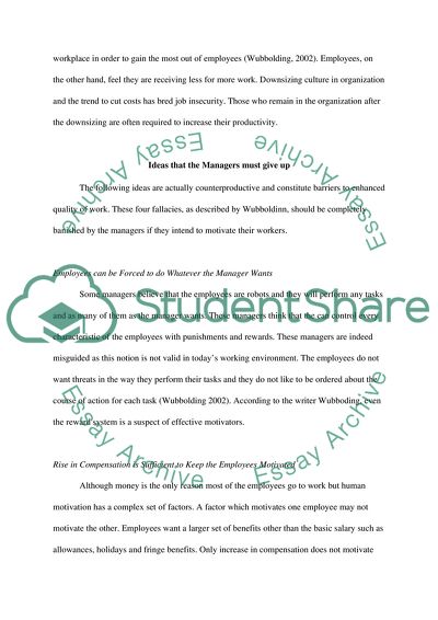 The Issue of Employee Motivation