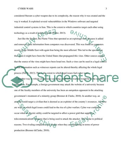 Political and Legal Influences of Cyber Wars