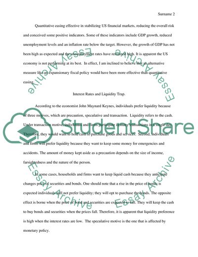 Economic Impact of Quantitative Easing in the United States