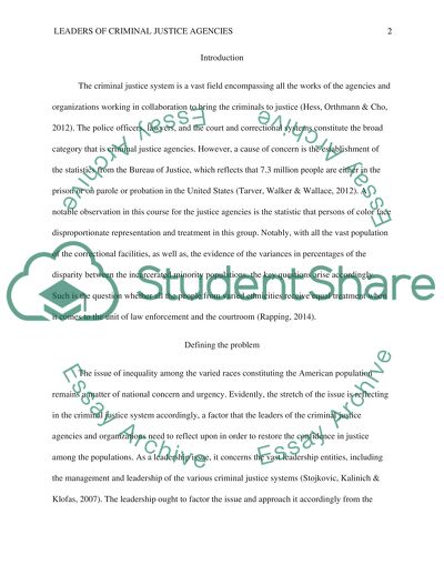 Leaders of Criminal Justice Agencies