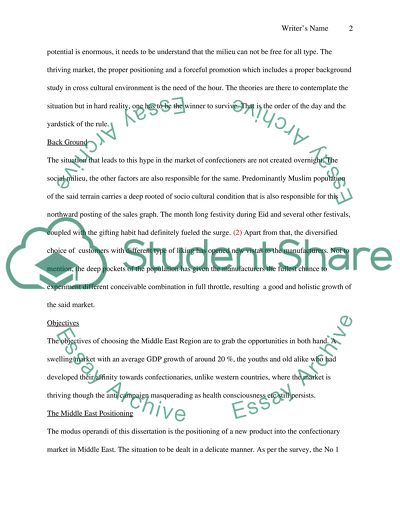 International Marketing of Confectionery Manufacturers