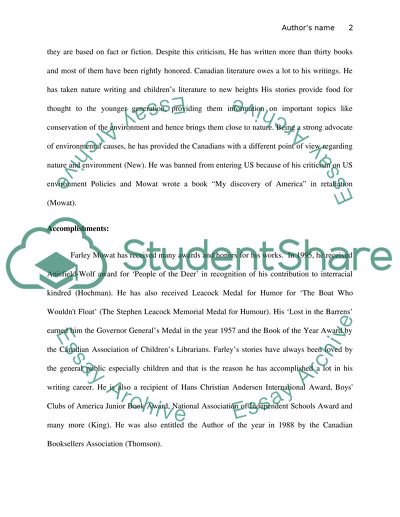 Biography of Farley Mowat