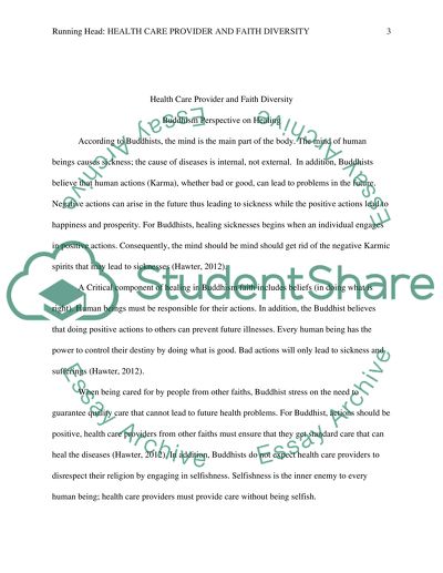 Health Care Provider and Faith Diversity