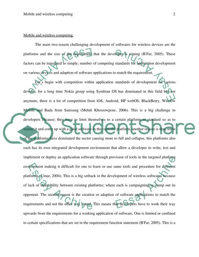 Mobile and wireless computing