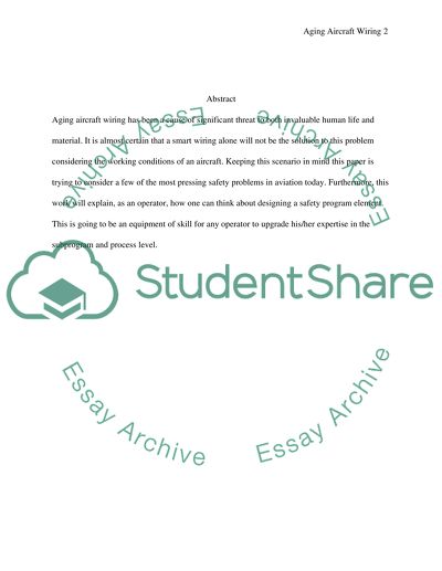 Aging aircraft wiring problems and solutions