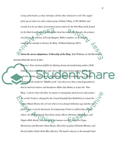 Lord of the Rings - the Paradox of Childrens Novel to Film Adaptation