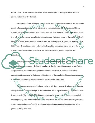 Economic Growth vs Economic Development