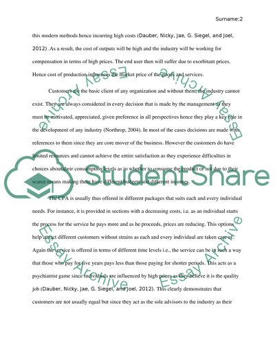 VALUE PRICING IN THE CPA INDUSTRY