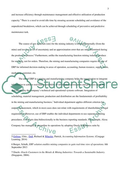 Enterprise Resource Planning in Mining and Manufacturing Industries