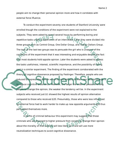 Cognitive Dissonance