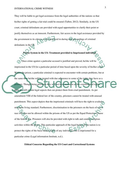 International Crime Witness