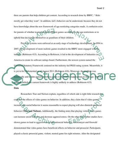 Video Games and Violence