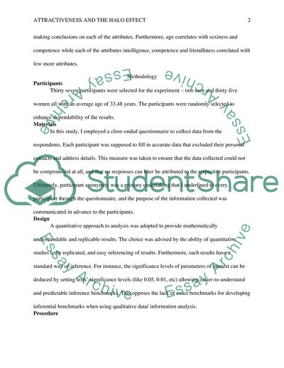 Attractiveness and the Halo Effect