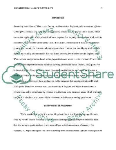 The Problems of Prostitution