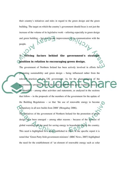 The Use of Green Design Rules and Processes