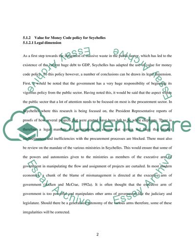 Present Economic Management in Seychelles