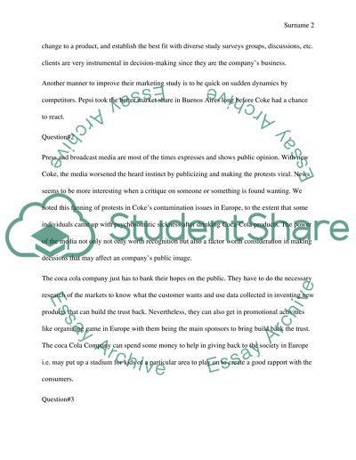 Analysis of Coca-cola Wars