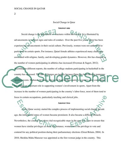 How you have experienced social change in Qatar over the last 5 years or so