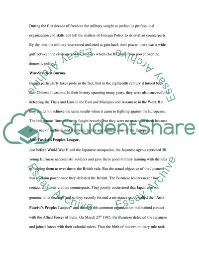 Burma: Military Rule in the 1990s