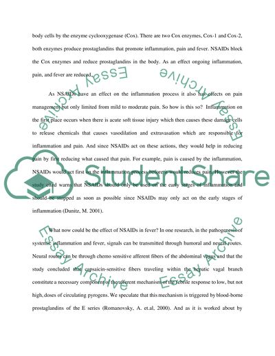 Non-steroidal Anti-inflammatory Drugs: Actions and Effects