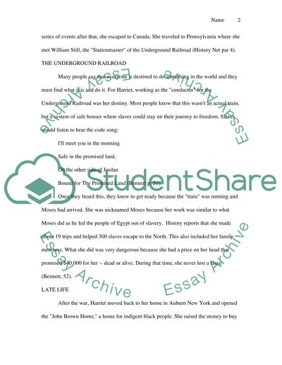 Harriet Tubman: The Underground Railroad