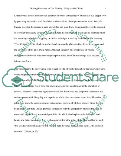 The Notion of Success in Writing Life by Annie Dillard