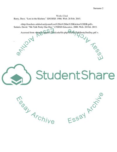 Question 3 Lost in the Kitchen