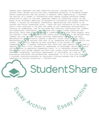 The Concepts of Leadership