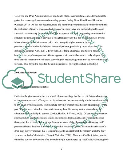 The Potential of Population Pharmacokinetics in Drug Regulation