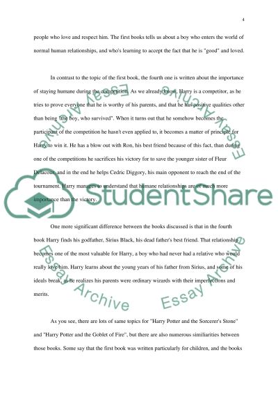 Harry potter and the sorcerer's stone book essay