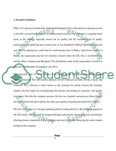 Marketing case study ( Foxs Biscuites)