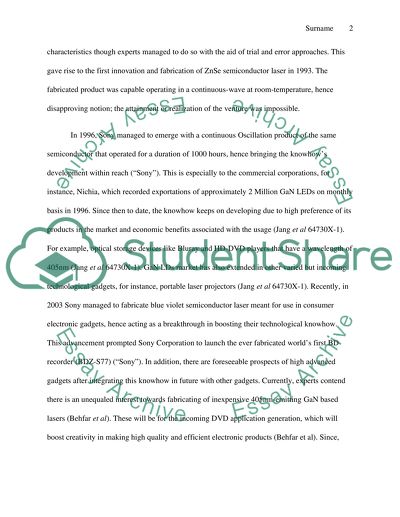 Gallium Nitride blue laser