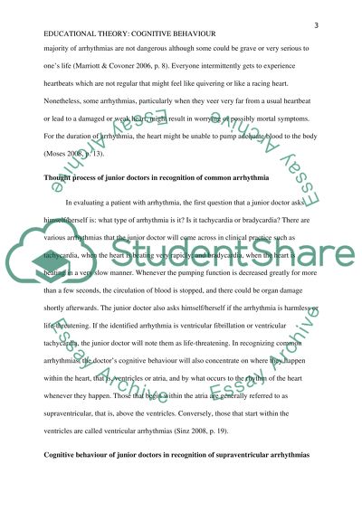 Educational Theory: Cognitive behaviour