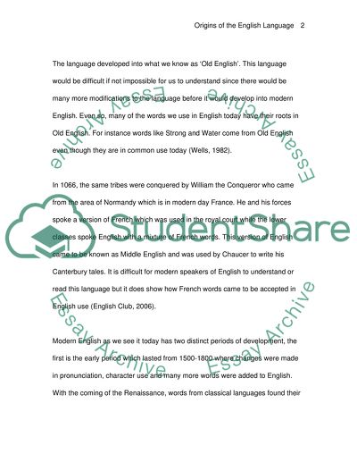 History of the English Language