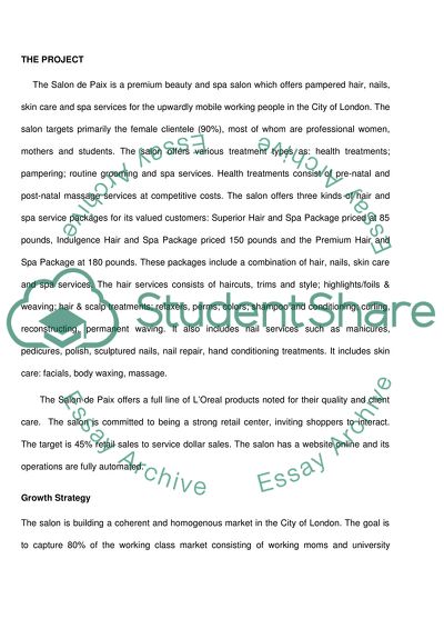 Development Plan: Beauty Salon in London