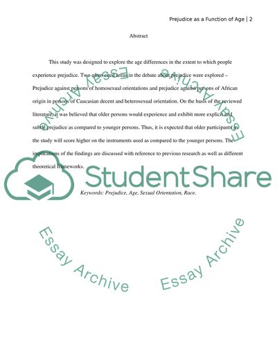 Are Older People More Statistically Prejudice Than Younger People