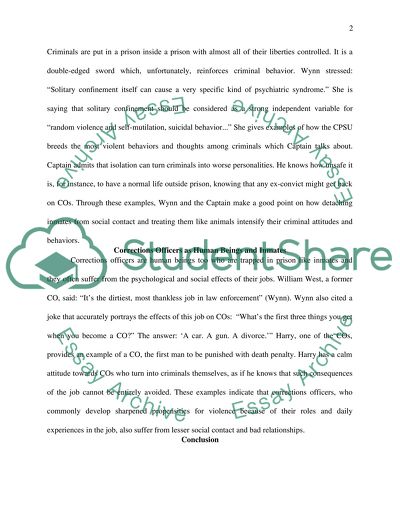 Response of chapter 2 of Inside Rikers