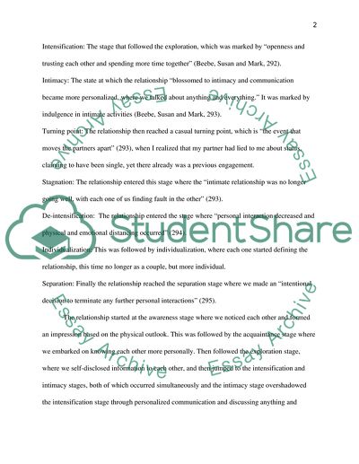 Analysis of Interpersonal Relationship Development
