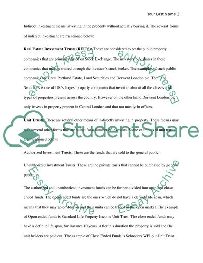 Forms of Indirect Investing