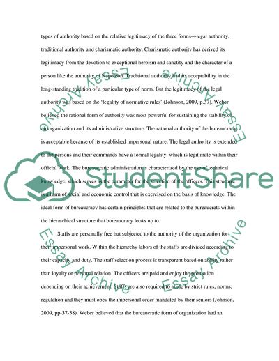 Webers Bureaucracy Style in Contemporary Society