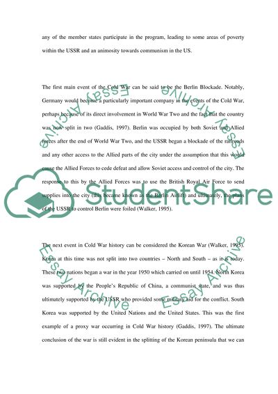 Western civilization after 1800. The Cold War