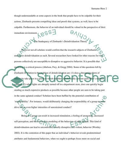 Deindividuation essay image