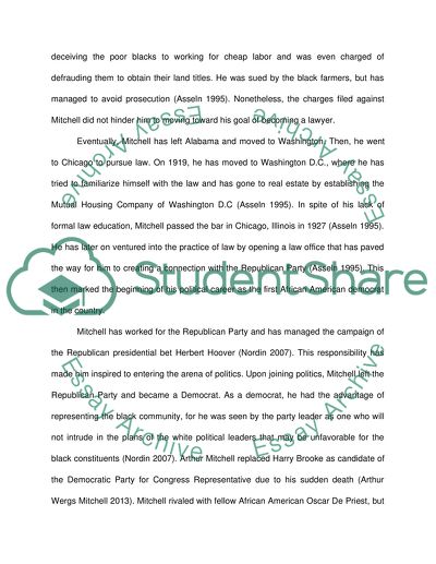 The Story of Arthur Wergs Mitchell