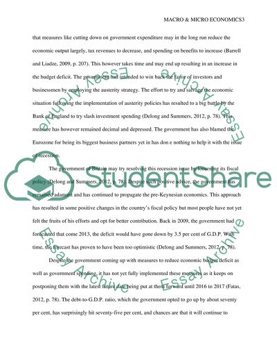 Why is the British Government pursuing a policy of austerity while the economy is not growing