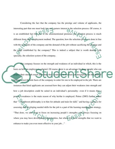 Southwest Airlines selections system