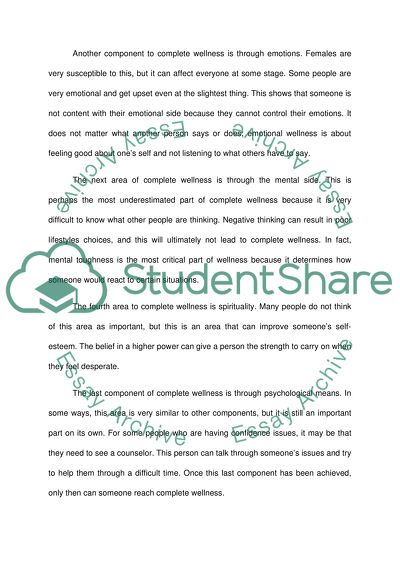 What you see as the pathWay to complete wellness