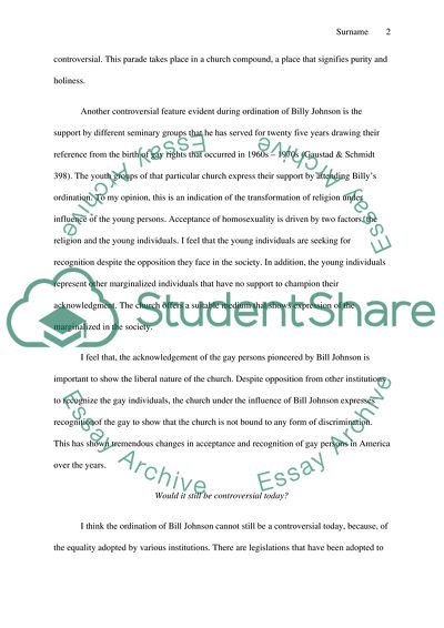 The Controversy of Ordination of Bill Johnson